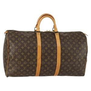 LOUIS VUITTON Monogram Keepall 55 Boston Bag M41424 LV Auth 157210